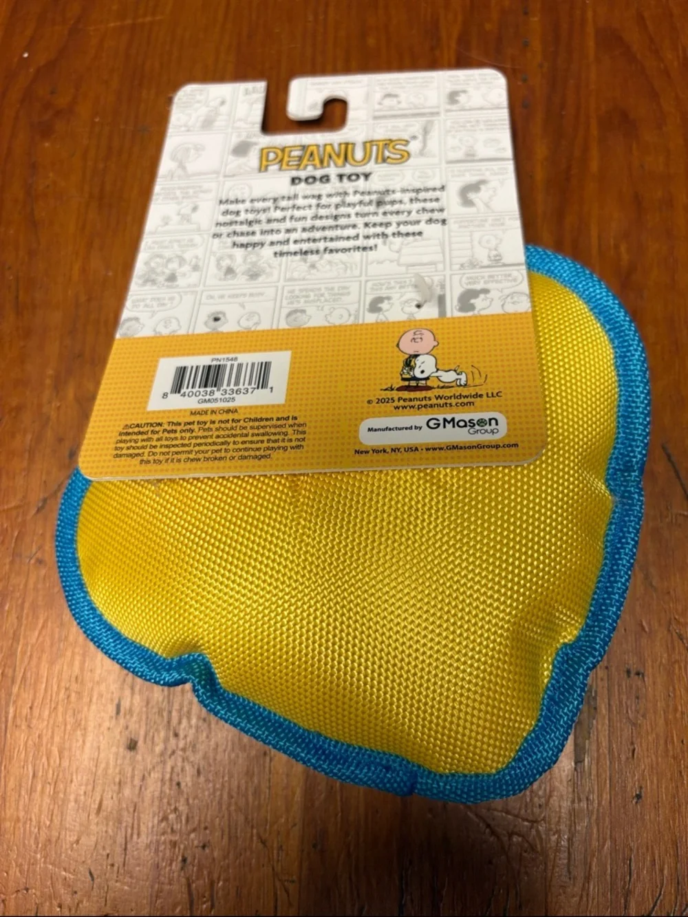 Peanuts Heart-Shaped Snoopy Dog Toy - Blue, Yellow, Pink